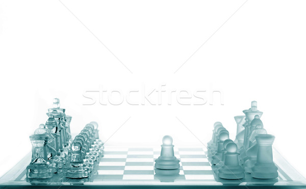 Játék sakk első sport csoport jókedv Stock fotó © taden