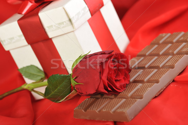 gift and chocolate  Stock photo © taden