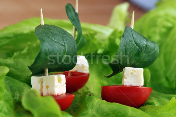 Wenig Sandwich lecker Gemüse Käse Natur Stock foto © taden