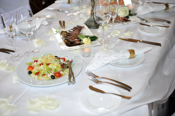 Casamento jantar banquete tabela flores restaurante Foto stock © taden