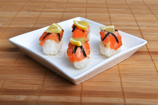 sushi with salmon Stock photo © taden