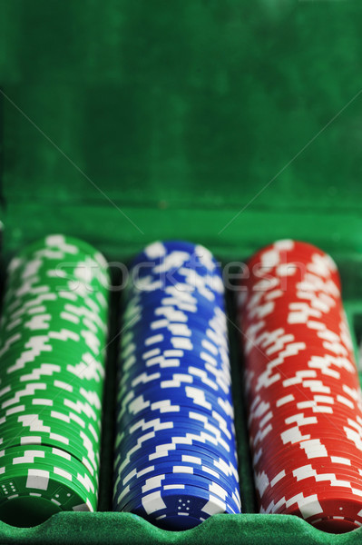Különböző szín sültkrumpli hal doboz asztal Stock fotó © taden