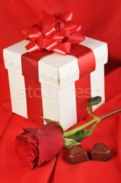 gift and chocolate  Stock photo © taden