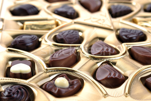 chocolate in box close up Stock photo © taden