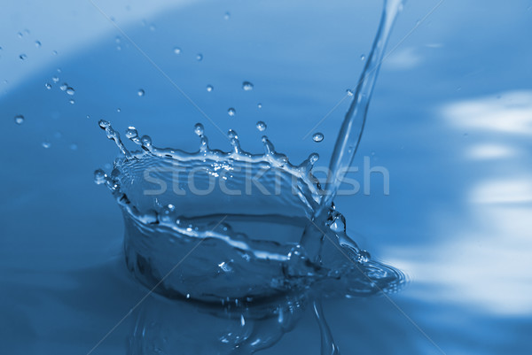 water drops enters into water Stock photo © taden