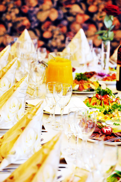  table with food and drink Stock photo © taden