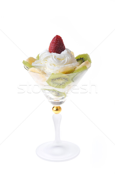 フルーツ ホイップクリーム 新鮮な 切り イチゴ キウイ ストックフォト © taden