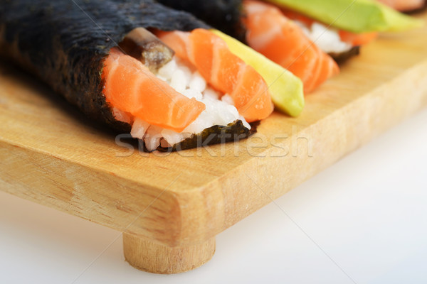 Foto stock: Frescos · sushi · sabroso · cono · placa
