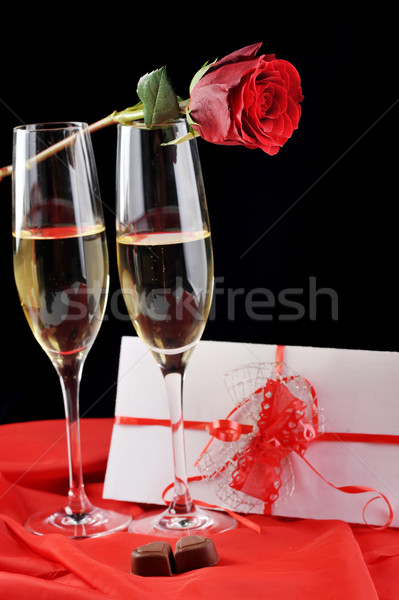 champagne  and letter Stock photo © taden
