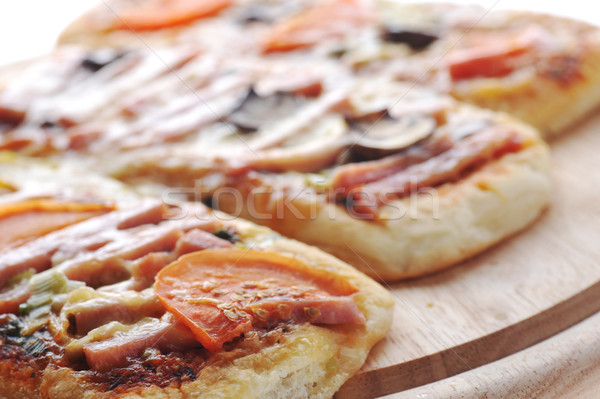 three small pizzas Stock photo © taden
