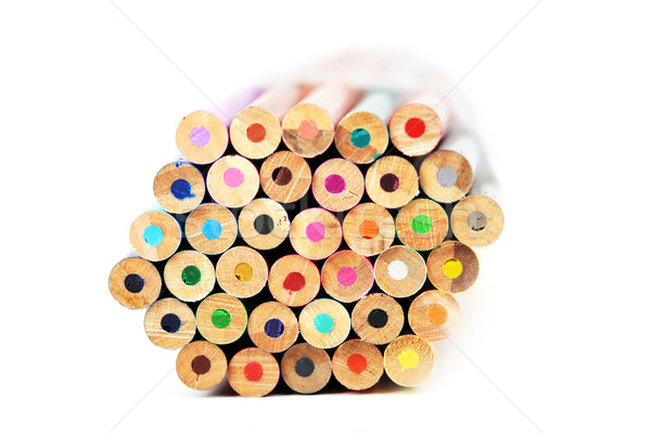 Bleistifte top Ansicht mehrfarbig Stift Stock foto © taden