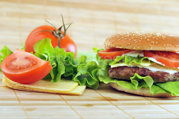 hamburger with cutlet Stock photo © taden