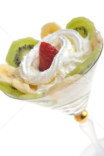  fruit with whipped cream Stock photo © taden