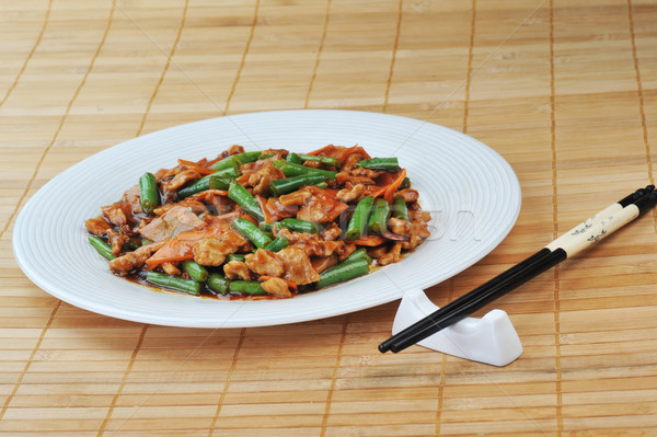 Chinese Food tablicy żywności jaj Zdjęcia stock © taden