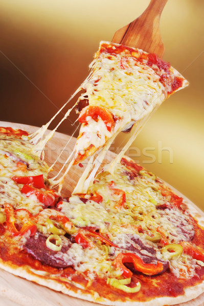 fresh baked pizza Stock photo © taden