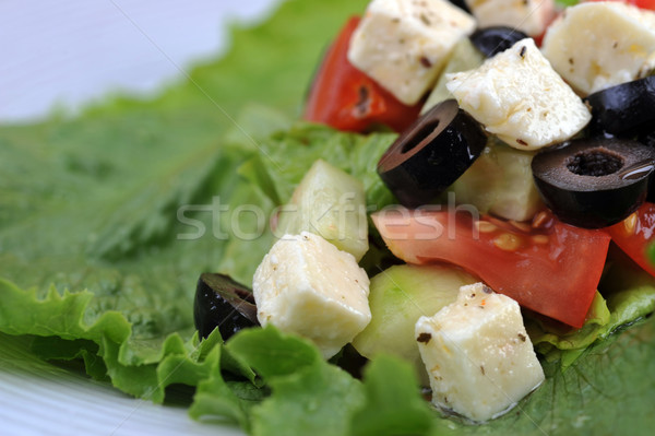 salat with feta cheese and fresh vegetables Stock photo © taden
