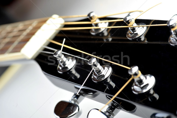 neck of black guitar Stock photo © taden