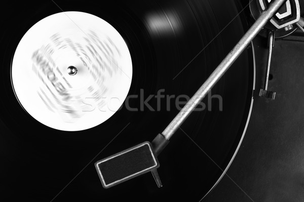 Vinilin disc record placă turnantă proiect Imagine de stoc © taden