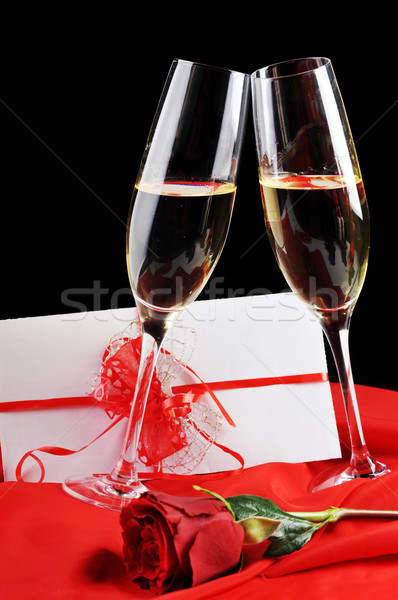 champagne  and letter Stock photo © taden