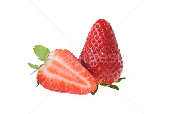 Sabroso fresa fresas aislado blanco rojo Foto stock © taden