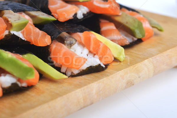Frescos sushi sabroso cono placa Foto stock © taden