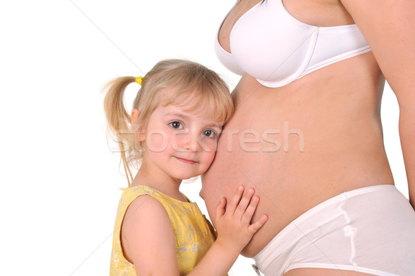 Ragazza incinta madre bambina baby grembo Foto d'archivio © taden