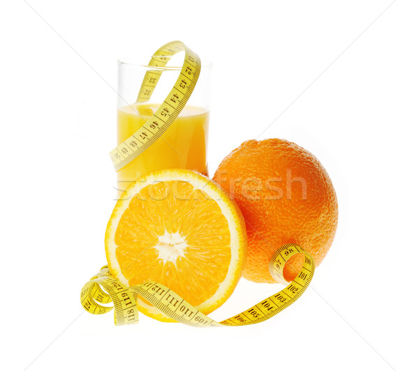 glass with fresh orange juice Stock photo © taden