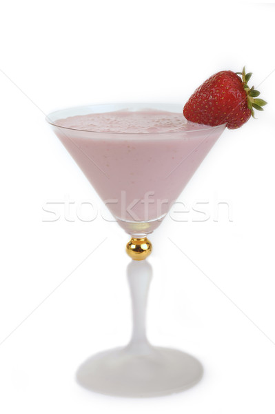 Cocktail Erdbeere isoliert weiß Sommer Leben Stock foto © taden