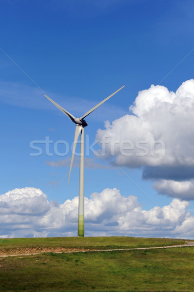 wind turbine under blue sky Stock photo © taden