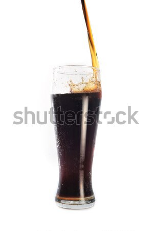 Bebida fría cola vidrio blanco restaurante Foto stock © taden