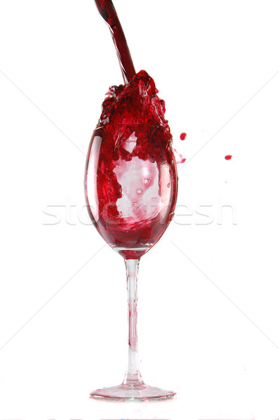 Foto d'archivio: Vino · vetro · vino · rosso · acqua · bar