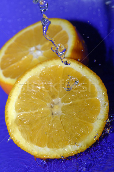 water drops on sliced orange Stock photo © taden