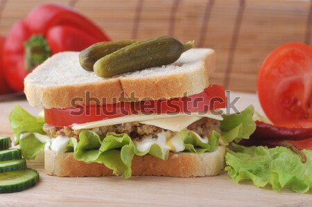 sandwich with  cutlet Stock photo © taden