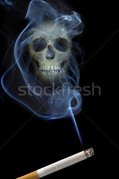scull in smoke Stock photo © taden
