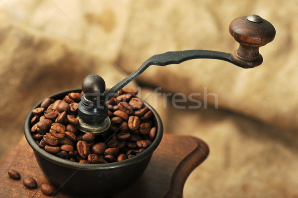 マニュアル コーヒー グラインダー ヴィンテージ コーヒー豆 孤立した ストックフォト © taden