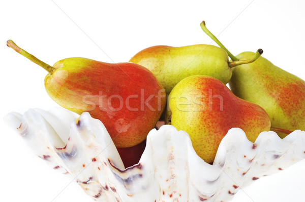 Stockfoto: Smakelijk · peren · rijp · witte · vaas · natuur