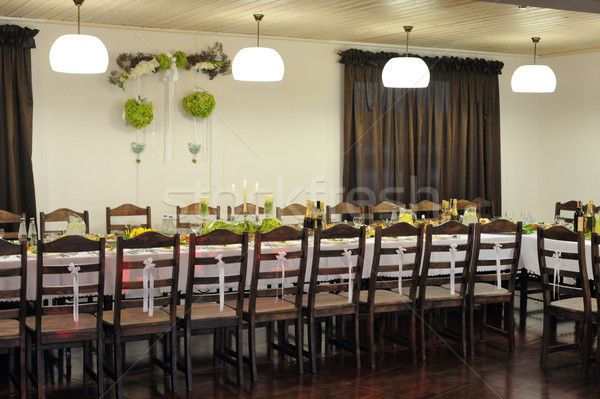 spread table with many chairs Stock photo © taden