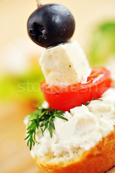 Sandwich geroosterd brood heerlijk tomaat kaas Stockfoto © taden