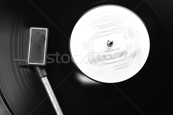 Vinilin disc record placă turnantă proiect Imagine de stoc © taden