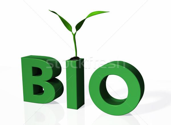 young plant over the BIO word Stock photo © TaiChesco