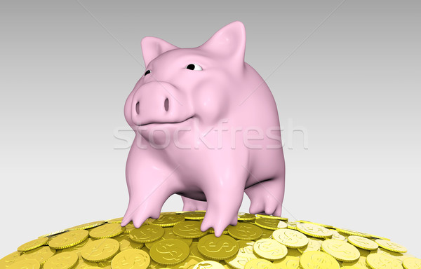 ピンク コイン 貯金 ストックフォト © TaiChesco