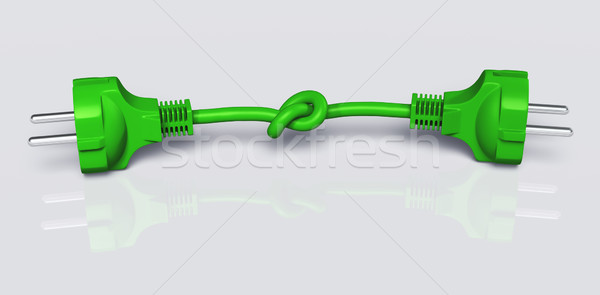 Verdubbelen ecologisch plug twee groene een Stockfoto © TaiChesco