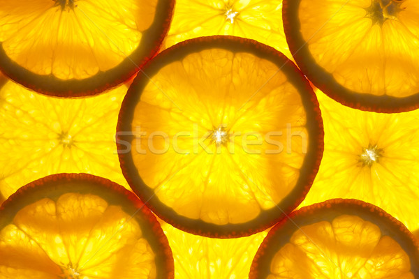 Orange slices background / macro / back lit Stock photo © Taiga