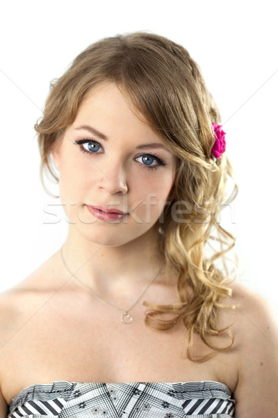 Tienermeisje portret mooie jonge vrouwen meisje glimlach Stockfoto © Taiga