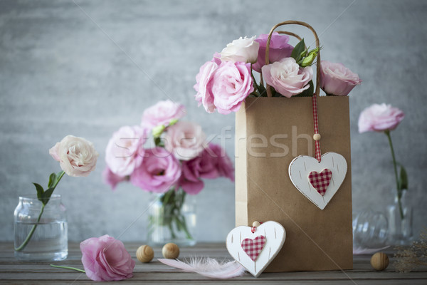 Сток-фото: свадьба · горизонтальный · цветы · Vintage · розовый