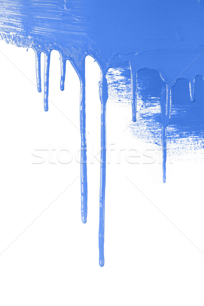 Blue paint  flows / isolated on white background with copy space Stock photo © Taiga