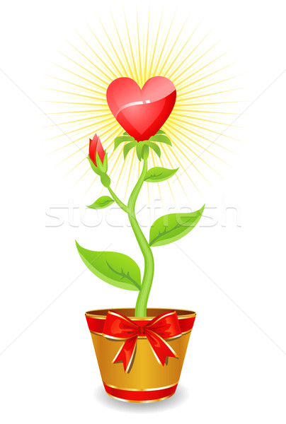 flower heart / grows with love together / vector Stock photo © Taiga