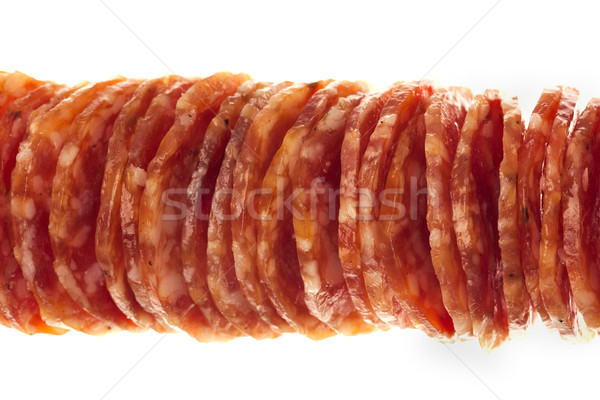 Salami / macro picture of few slices isolated  Stock photo © Taiga