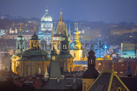 Praha fantastyczny starówka dachy zmierzch Zdjęcia stock © Taiga