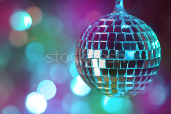 Colorful disco ball on bokeh background - horizontal Stock photo © Taiga